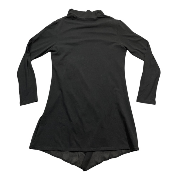 Tommy Bahama Medium Black Open Front Kimono Cover Up Sheer Front Cotton Blend - Picture 4 of 4